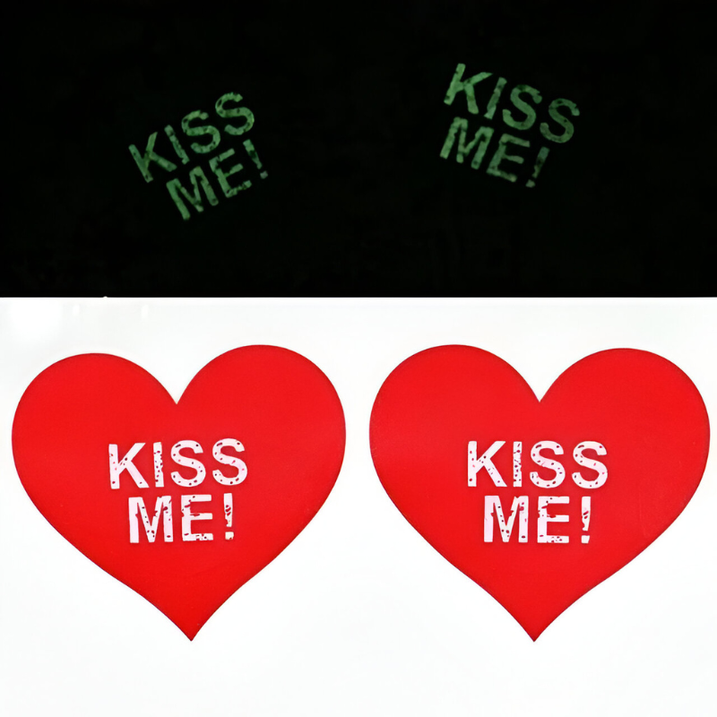 Cache-tétons sexy coeur ’Kiss me’ - 5 paires