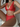 Ensemble lingerie dentelle florale rouge - Soutien-gorge