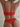 Ensemble lingerie dentelle florale rouge - Soutien-gorge