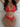 Ensemble lingerie dentelle florale rouge - Soutien-gorge