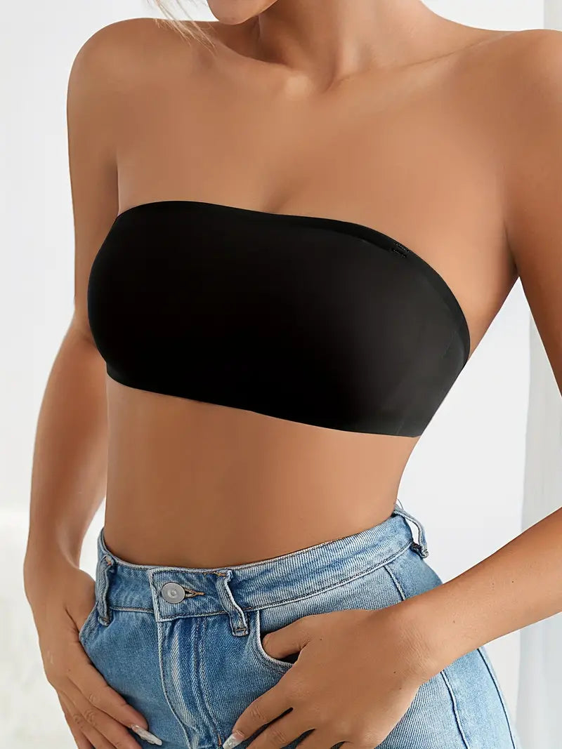 Soutien-gorge bandeau invisible - Noir / S