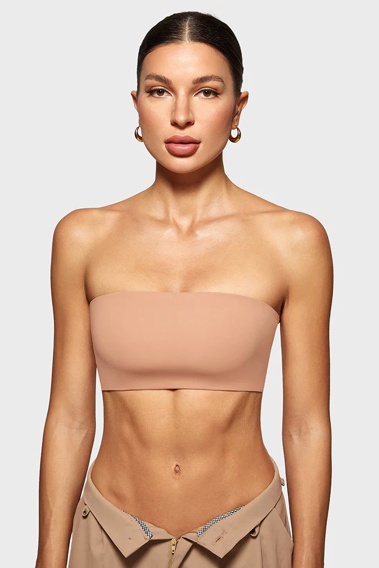 Soutien-gorge bandeau sans couture - Crème / XS