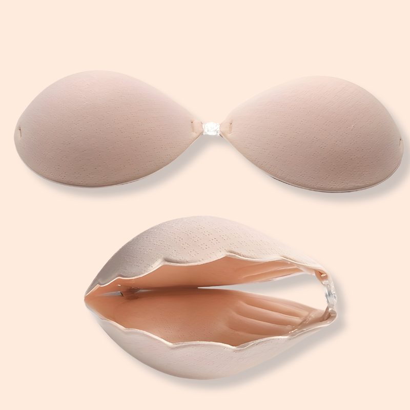 Soutien-gorge coque adhésive en silicone - Beige / 80A-85B