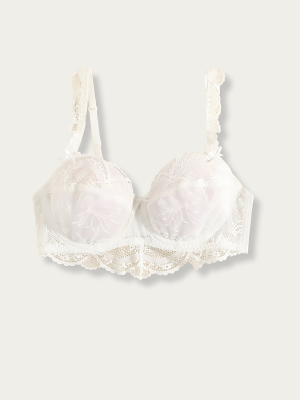 Soutien-gorge dentelle transparente avec bonnets doublés