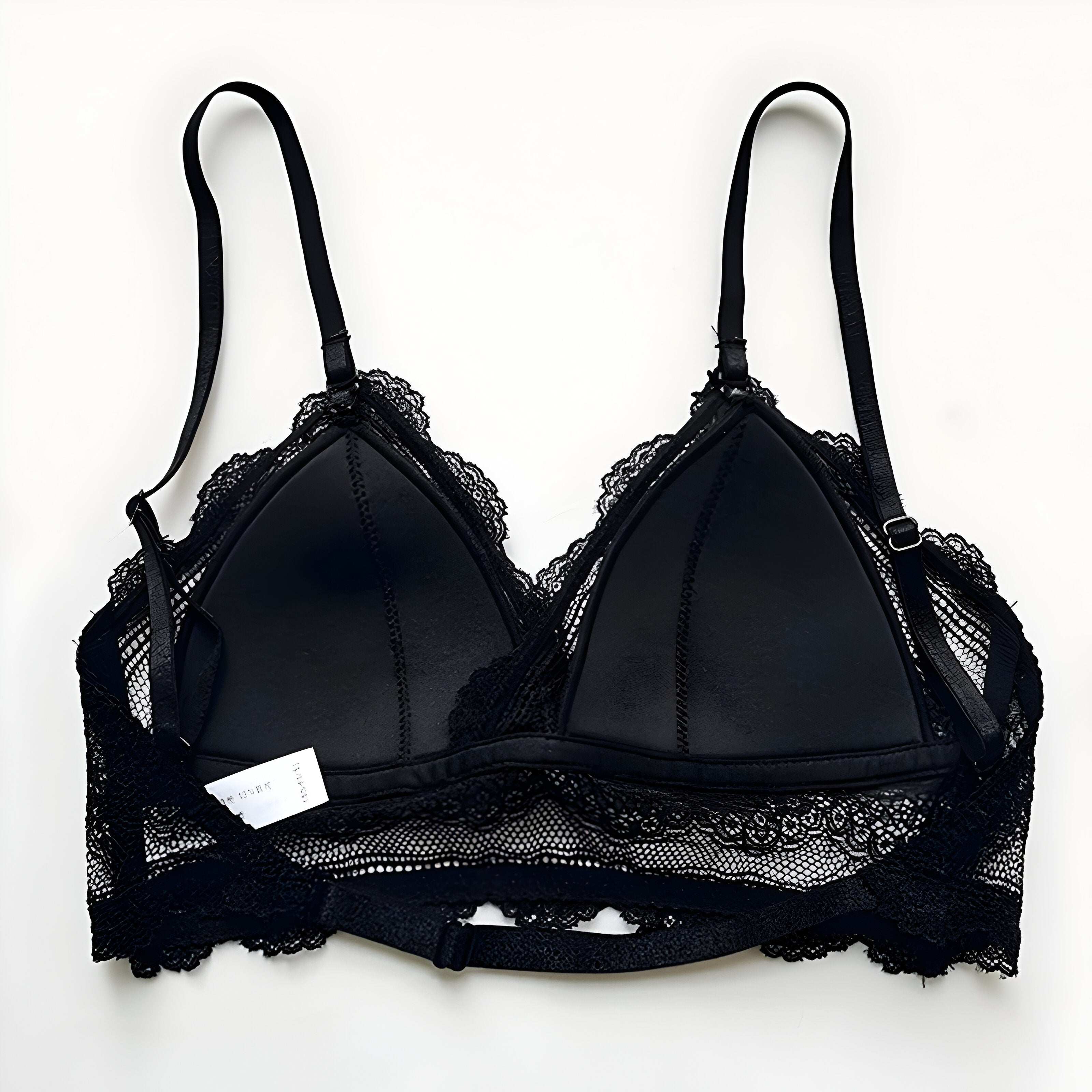 Soutien-gorge dos nu sexy en dentelle avec culotte - Noir