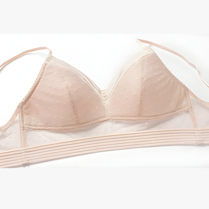 Soutien-gorge dos nu transparent à motifs