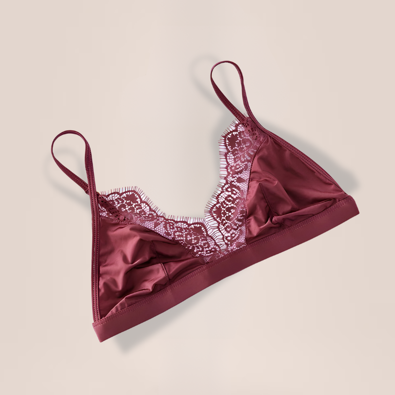 Soutien-gorge en satin doux - Rouge / S