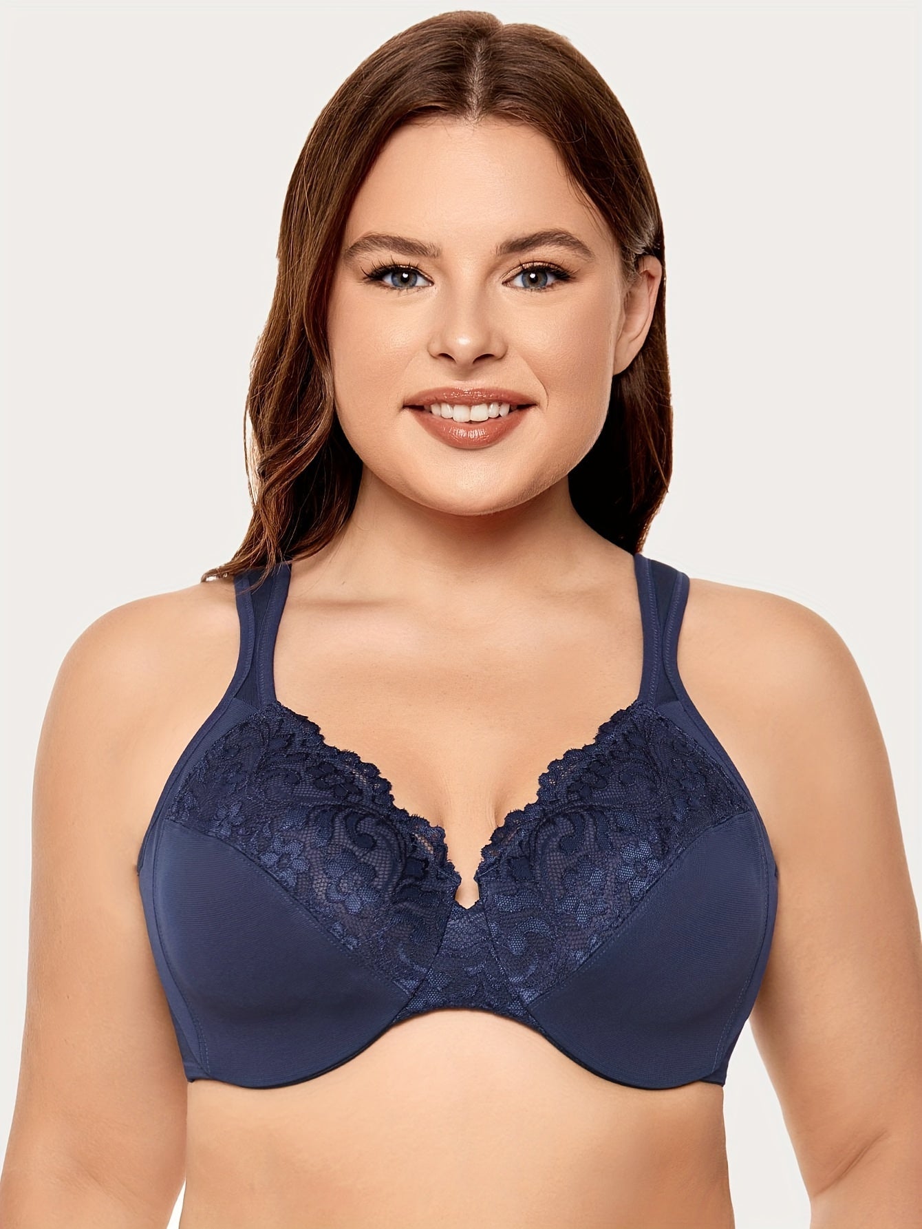 Soutien-gorge grande taille maintien optimal - Bleu / 80E