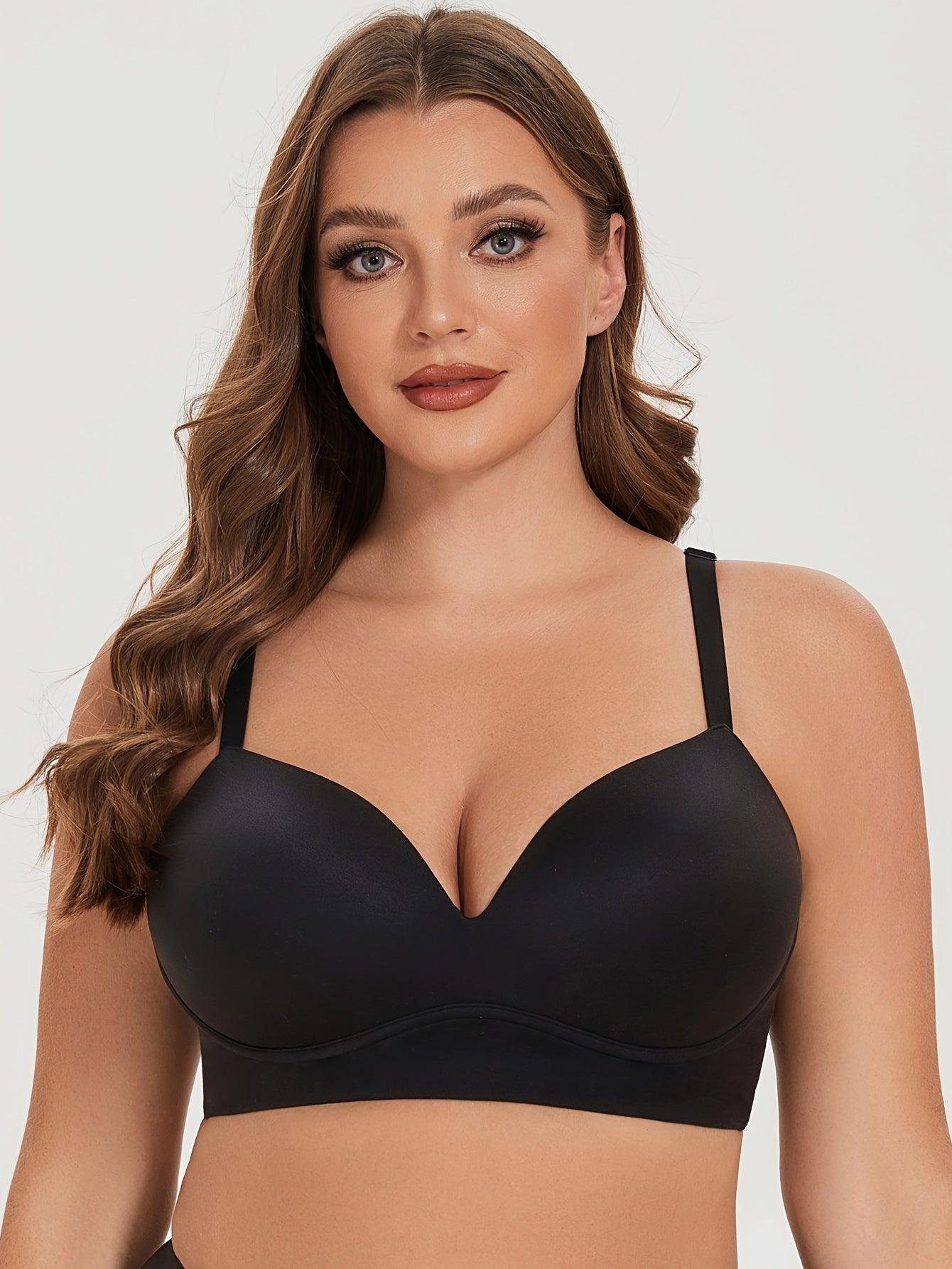 Soutien-gorge grande taille sans armature - Noir / 80E