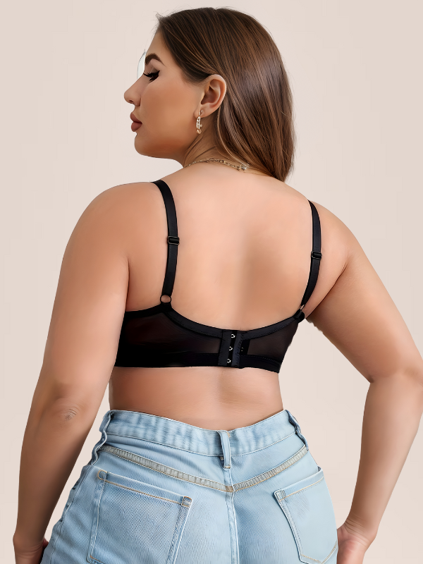 Soutien-gorge push-up grande taille avec motifs de dentelle