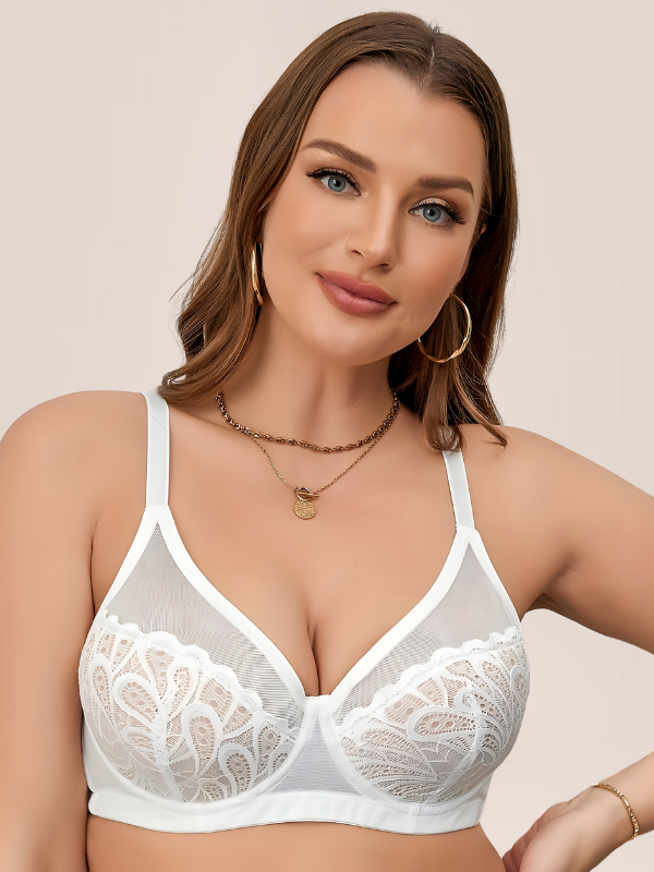 Soutien-gorge push-up grande taille avec motifs de dentelle