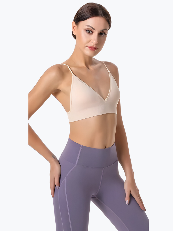 Soutien-gorge sans armature sport - Beige / S