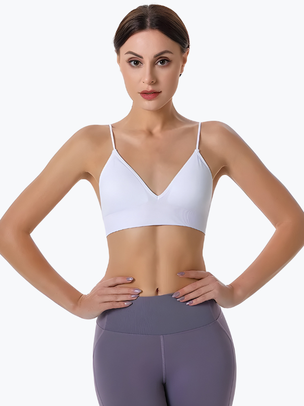 Soutien-gorge sans armature sport - Blanc / S