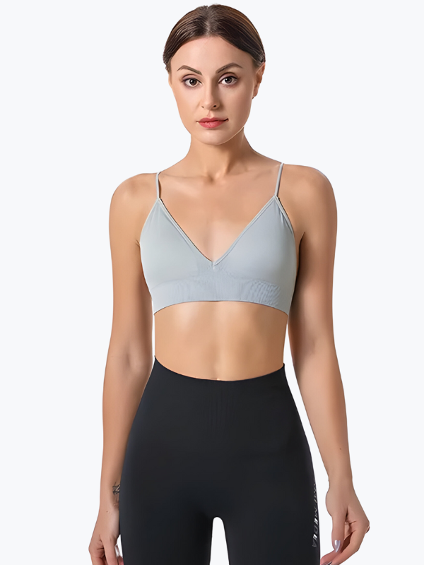 Soutien-gorge sans armature sport - Gris / S