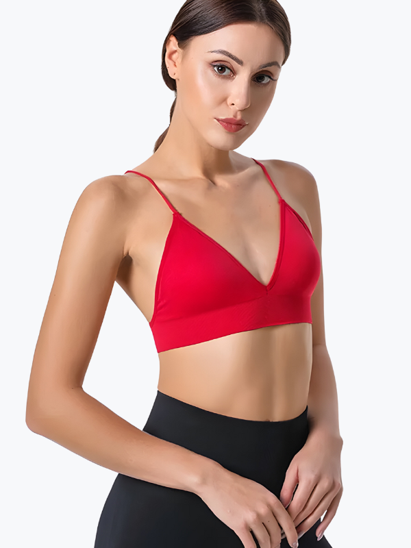 Soutien-gorge sans armature sport - Rouge / S