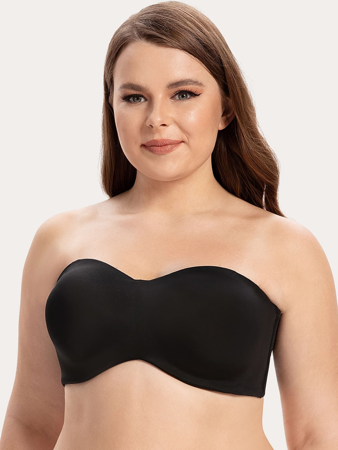 Soutien-gorge sans bretelle grande taille - Noir / 95E(80E)